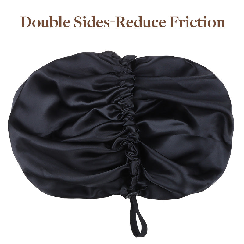 Double-side Satin Sleep Bonnet – 100% Remy Human Hair.