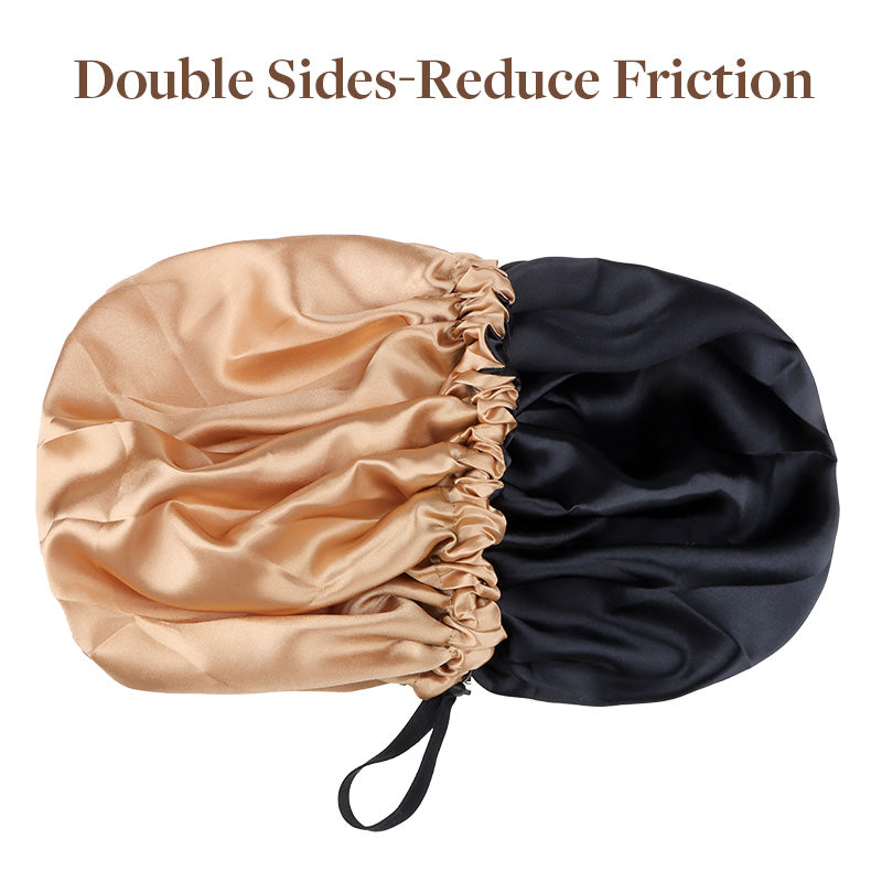 Double-side Satin Sleep Bonnet – 100% Remy Human Hair.