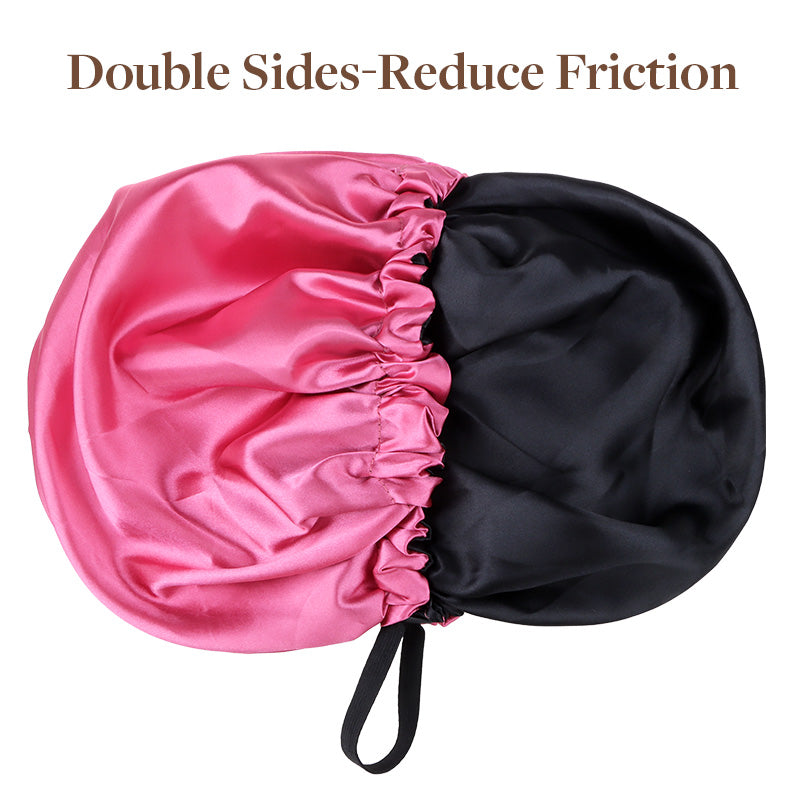 Double-side Satin Sleep Bonnet – 100% Remy Human Hair.