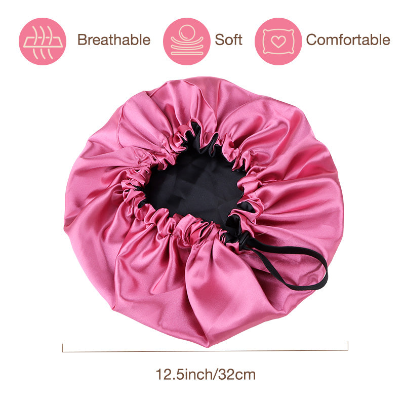 Double-side Satin Sleep Bonnet – 100% Remy Human Hair.