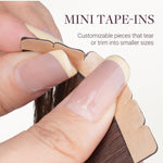 Jet Black (1) Mini Tape-Ins 40g – 100% Remy Human Hair.