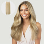 Light Blonde Highlights (16/22A) Sew-In Weft Hair Extensions (80g-110g) – 100% Remy Human Hair by GOO GOO Hair.