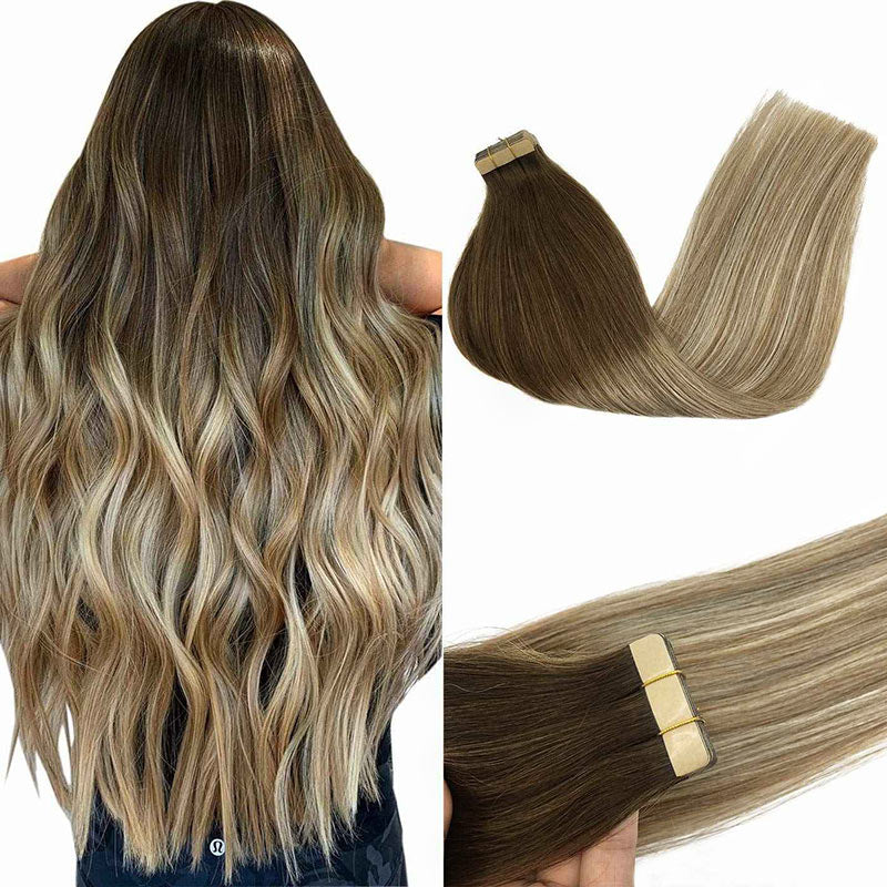 Tape-Ins Hair Extensions – 100% Remy Human Hair.