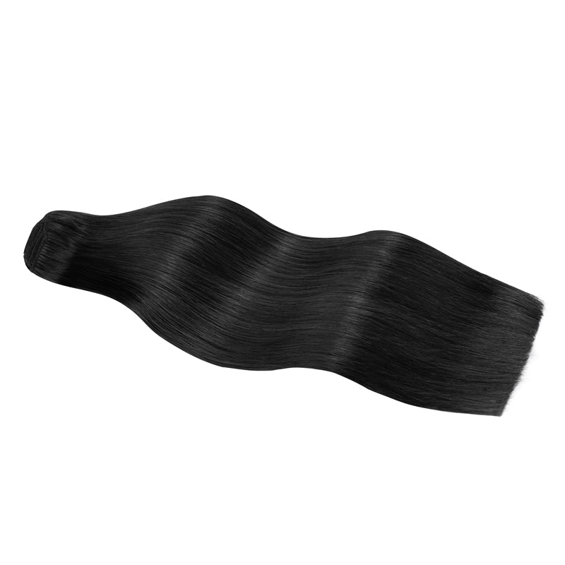 16" Platinum Blonde Balayage (17/22/60) Double Drawn Clip in 160g – 100% Remy Human Hair.