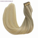 GOO GOO HALO Tape in Hair Extensions – 100% Remy Human Hair.