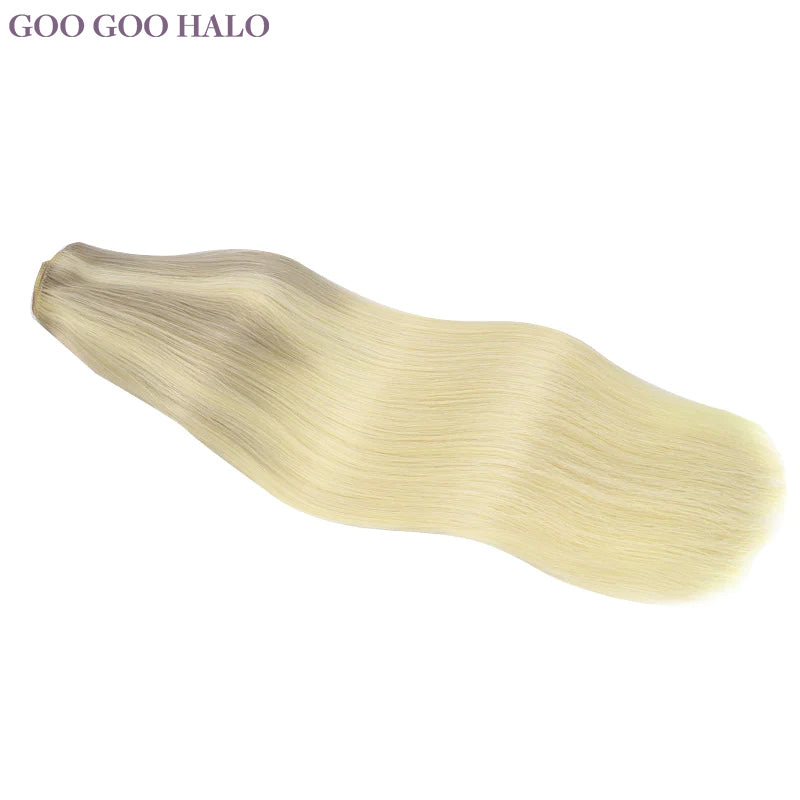 GOO GOO HALO Double Drawn Clip in Hair Extensions 160g – 100% Remy Human Hair.