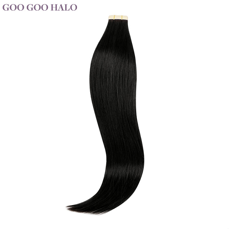 GOO GOO HALO Tape in Hair Extensions – 100% Remy Human Hair.