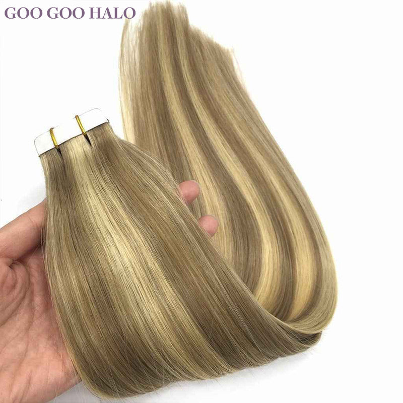 GOO GOO HALO Tape in Hair Extensions – 100% Remy Human Hair.