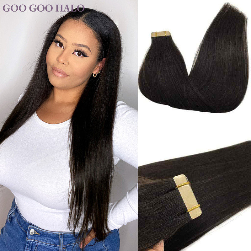 GOO GOO HALO Tape in Hair Extensions 100% Remy Human Hair