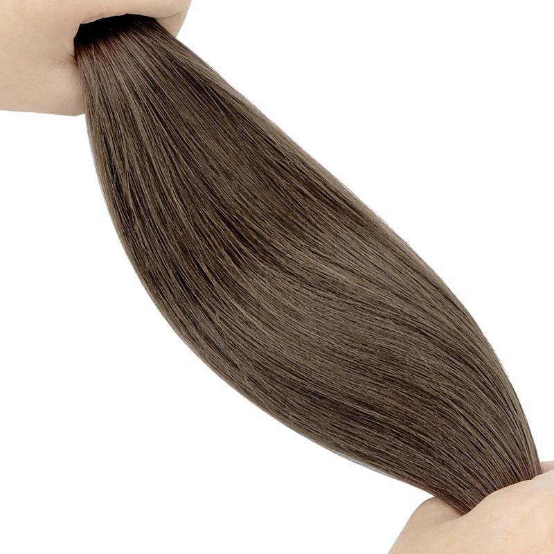 18" Platinum Blonde Balayage (17/22/60) Double Drawn Clip in 160g – 100% Remy Human Hair.