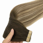 Tape-Ins Hair Extensions – 100% Remy Human Hair.