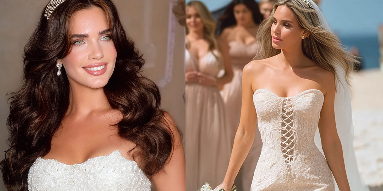 Wedding hairstyle: styling selection