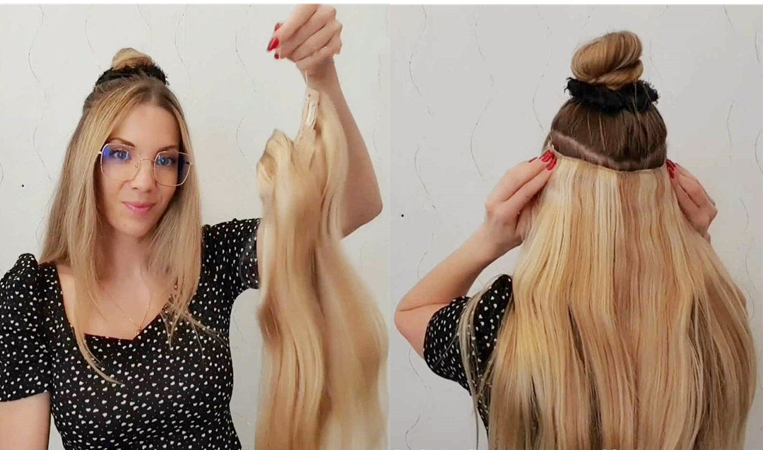 How to: Apply GOO GOO Wire Hair Extensions