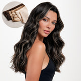 Schwarz bis hellblond – Balayage (1B/16/1B) – zum Einnähen – Haarverlängerungen