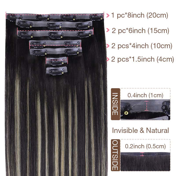 Seamless Clip in Hair Extensions