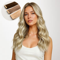 Light Blonde Highlights (16/22A) Tape-Ins 50g_100% Remy Human Hair extensions and accessories.