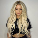 Platinum Blonde Balayage (17/22/60) Double Drawn Clip in 160g