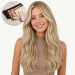  Natural Blonde Balayage (18ET90A) Thick Sew-In Weft Hair Extensions (100g-160g)_100% Remy Human Hair extensions and accessories.