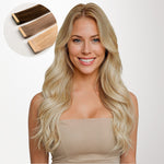 Natural Blonde Balayage (18ET90A) Tape-Ins 50g_100% Remy Human Hair extensions and accessories.