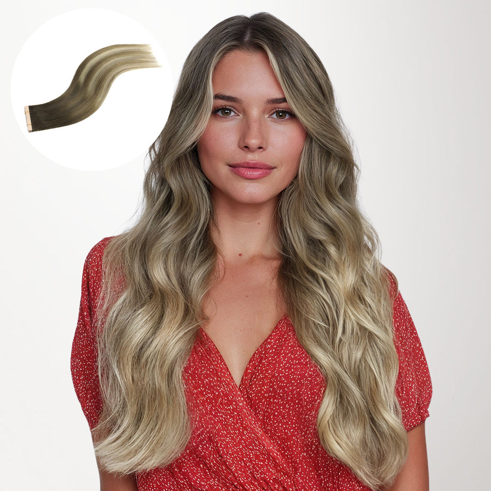 Bleach Blonde Balayage (3/8/613) Mini Tape-Ins 40g [Clearance]