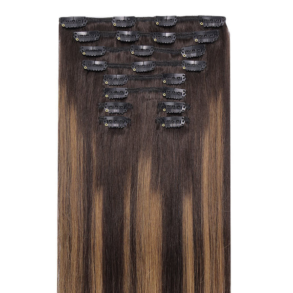 Double Drawn Clip in Hair Extensions 160g-sale