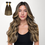 Caramel Blonde Balayage (4/27/4) Flat Tip Hair Extensions 60g
