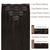 NATURAL BLACK (1B) SEAMLESS CLIP-INS