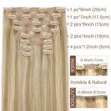 Double Drawn Clip in Hair Extensions 160g-sale