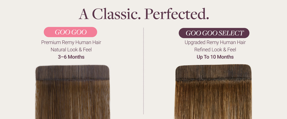 Before and after Tape-In extensions