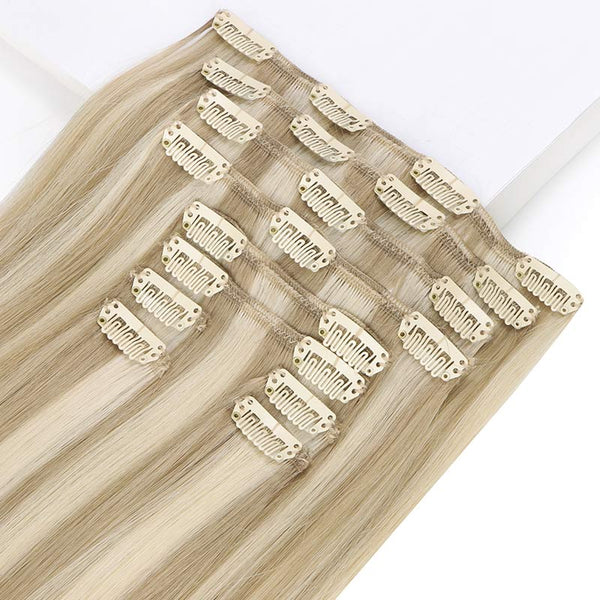 Double Drawn Clip in Hair Extensions 160g-sale