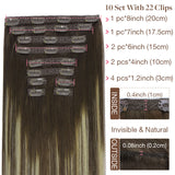 Extensiones de cabello con clip de doble estiramiento, 160 g, oferta