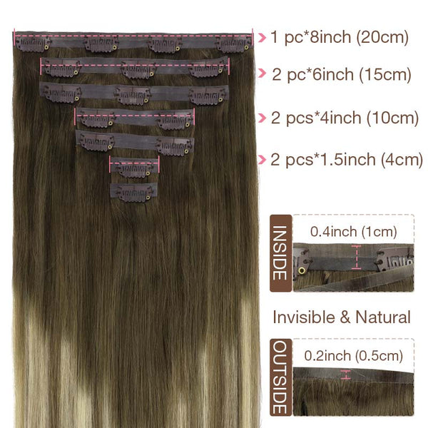 Seamless Clip in Hair Extensions