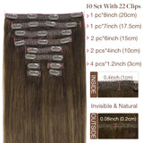 Extensiones de cabello con clip de doble estiramiento, 160 g, oferta