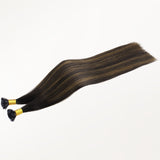 Dark Brown Balayage (2/6/2) Flat Tip Hair Extensions 60g