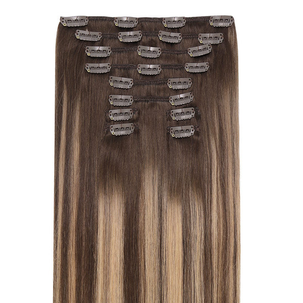 Double Drawn Clip in Hair Extensions 160g-sale