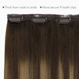 Extensiones de cabello con clip de doble trama GOO GOO, 160 g