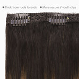 Extensiones de cabello con clip de doble trama GOO GOO, 160 g