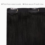 Extensiones de cabello con clip de doble trama GOO GOO, 160 g