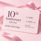  GOO GOO Hair Gift Card-100% Remy Human Hair extensions and accessories.