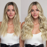 Light Blonde Highlights (16/22A) Tape-Ins 50g _100% Remy Human Hair.