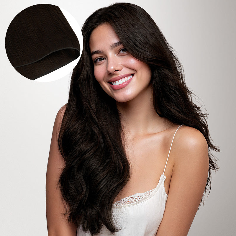 Dark Brown (2) Genius Flex Weft Hair Extensions (100-120g) [Clearance]