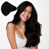 Jet Black (1) Genius Weft Hair Extensions (50-120g)_100% Remy Human Hair.
