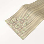 Ash Blonde Highlights (17A/60A) Seamless Clip-Ins (130g-150g) – 100% Remy Human Hair by GOO GOO Hair.