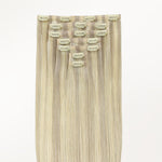 Ash Blonde Highlights (17A/60A) Seamless Clip-Ins (130g-150g) – 100% Remy Human Hair by GOO GOO Hair.