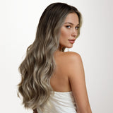 Bleach Blonde Balayage (3/8/613) Seamless Clip-Ins (130g-160g)