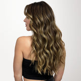 Karamellblondes Balayage (4/27/4) nahtlose Clip-Ins