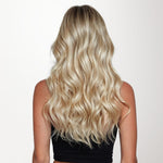 Dirty Blonde Highlights (18A/613A) Seamless Clip-Ins (130g-160g) – 100% Remy Human Hair by GOO GOO Hair.