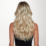 Dirty Blonde Highlights (18A/613A) Seamless Clip-Ins (130g-160g) – 100% Remy Human Hair by GOO GOO Hair.