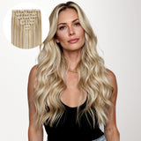 Dirty Blonde Highlights (18A/613A) Seamless Clip-Ins (130g-160g) – 100% Remy Human Hair by GOO GOO Hair.