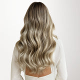 Golden Blonde Highlights (8/22) Seamless Clip-Ins (130g-150g) – 100% Remy Human Hair by GOO GOO Hair.